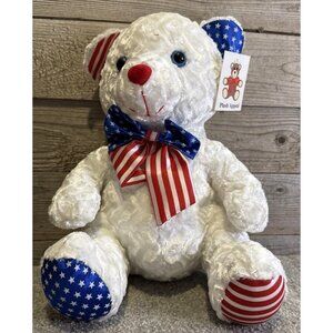 Plush Appeal Teddy Bear USA THEME Animal New Orléans Mardi Gras Vintage 13"